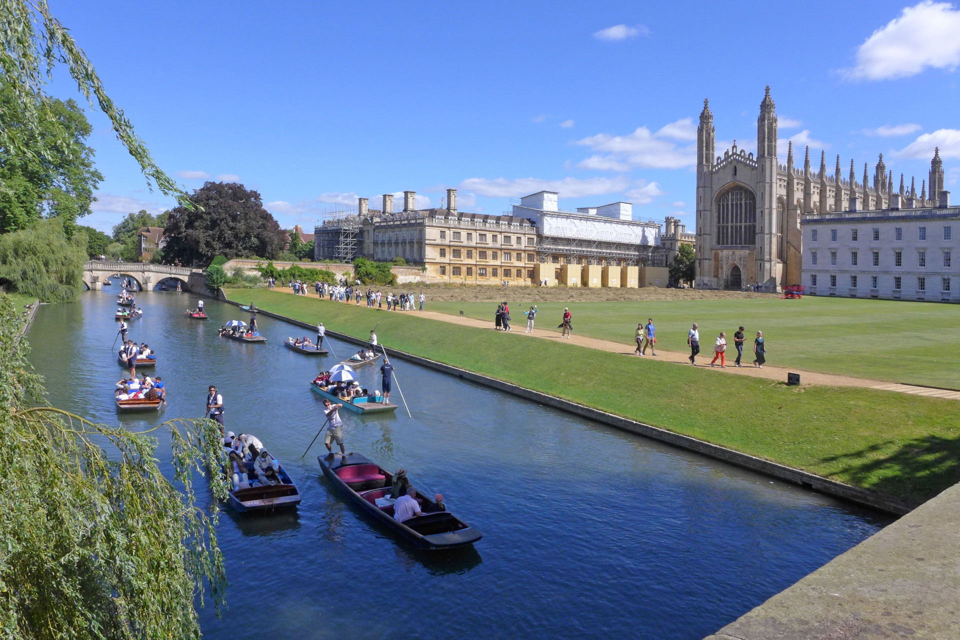 Staken auf dem Cam vor Kings College 